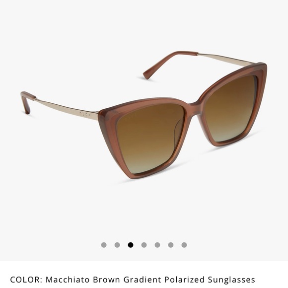 Diff Becky2 sunglasses Light neatral brown/grey Sunglasses with Black Case - Picture 7 of 8